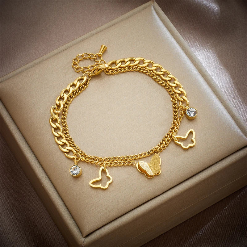 Aurelia Butterfly Chain Bracelet