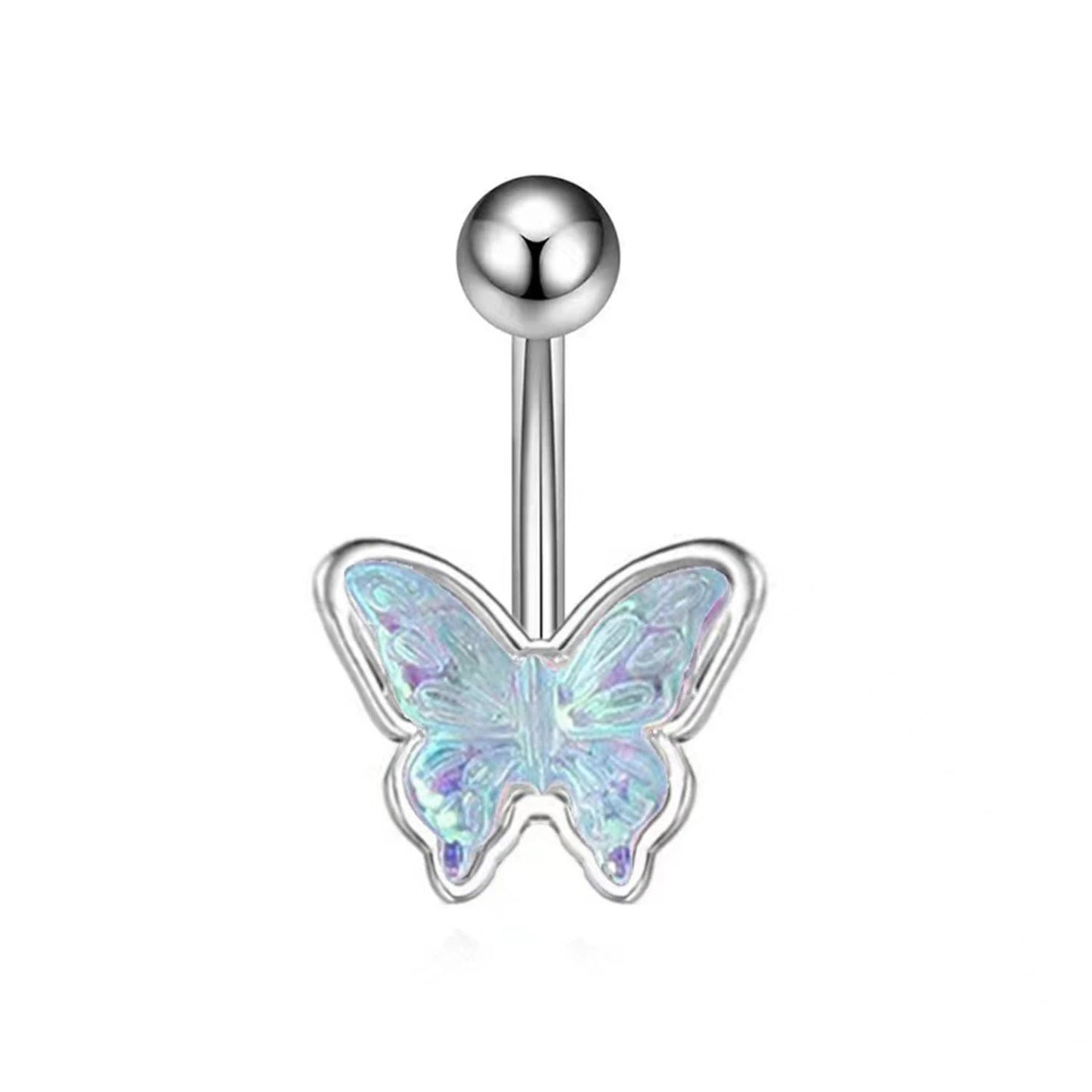 Shiny Belly Ring Butterfly Jewelry