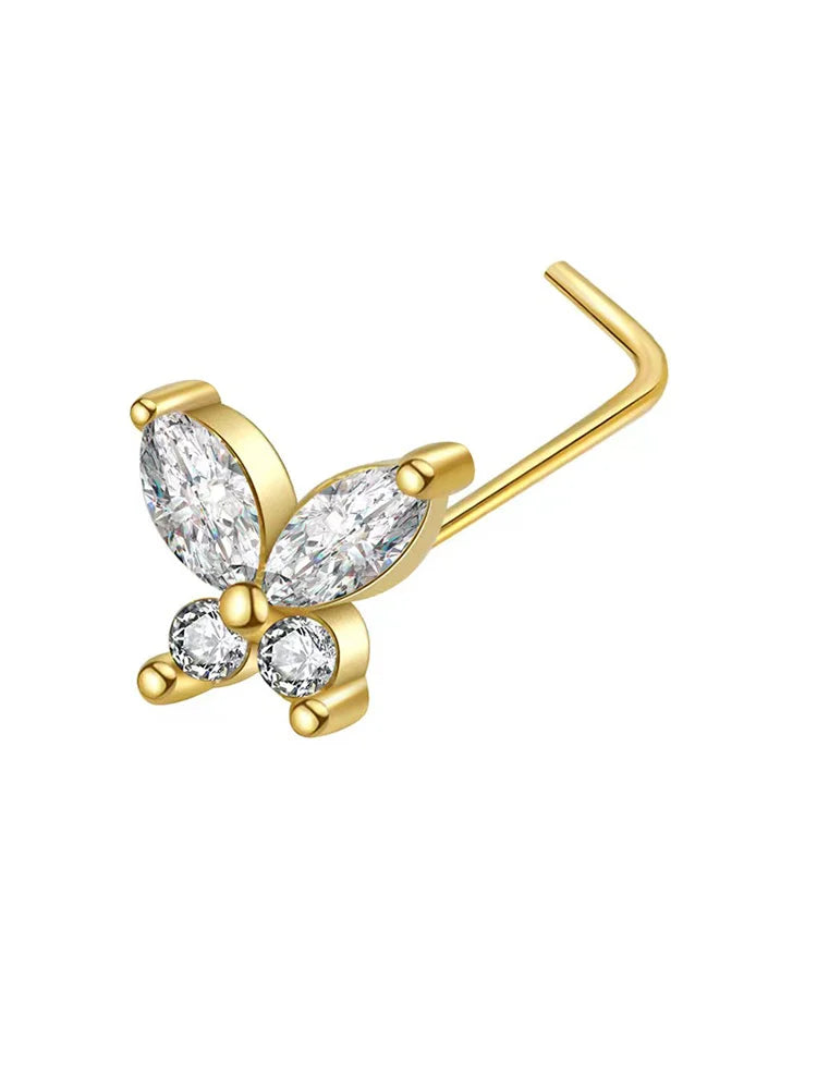 Zircon Nose Hoop