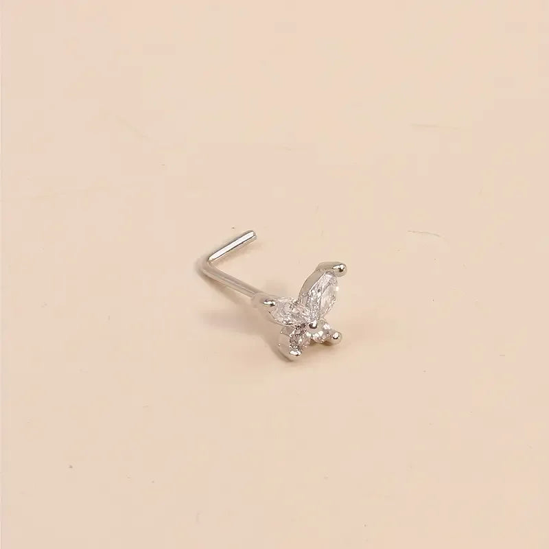 Zircon Nose Hoop