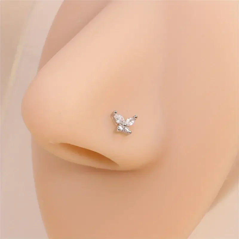 Zircon Nose Hoop