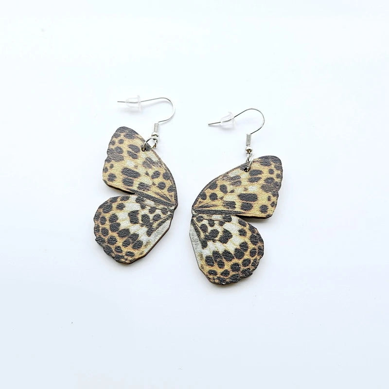 Boho Wings Wooden Earrings