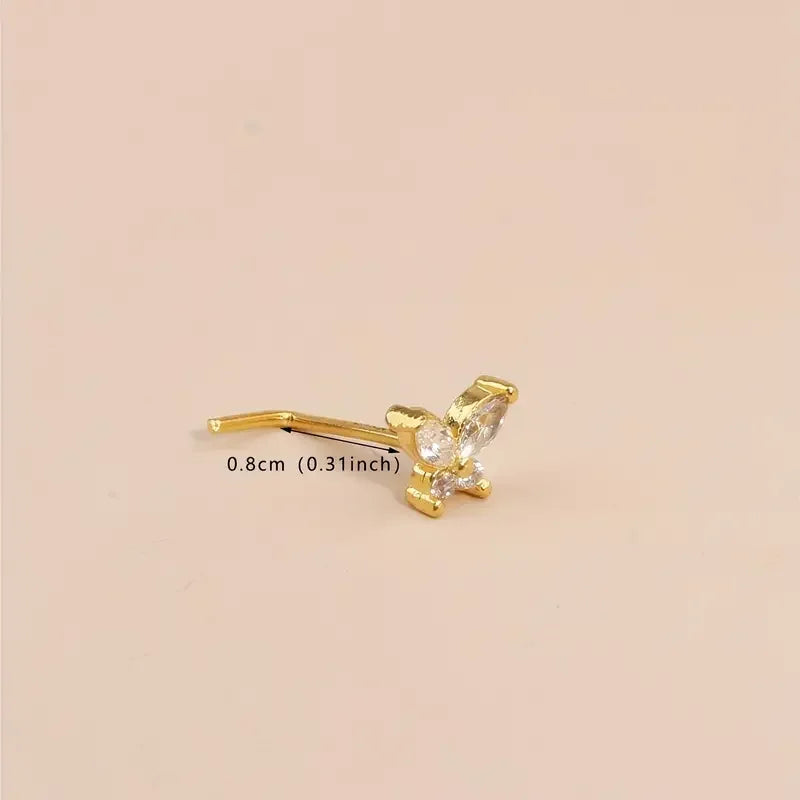 Zircon Nose Hoop