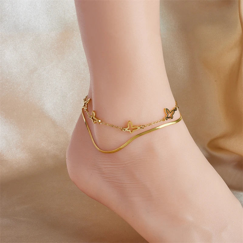 Double Layer Charm Butterfly Jewelry