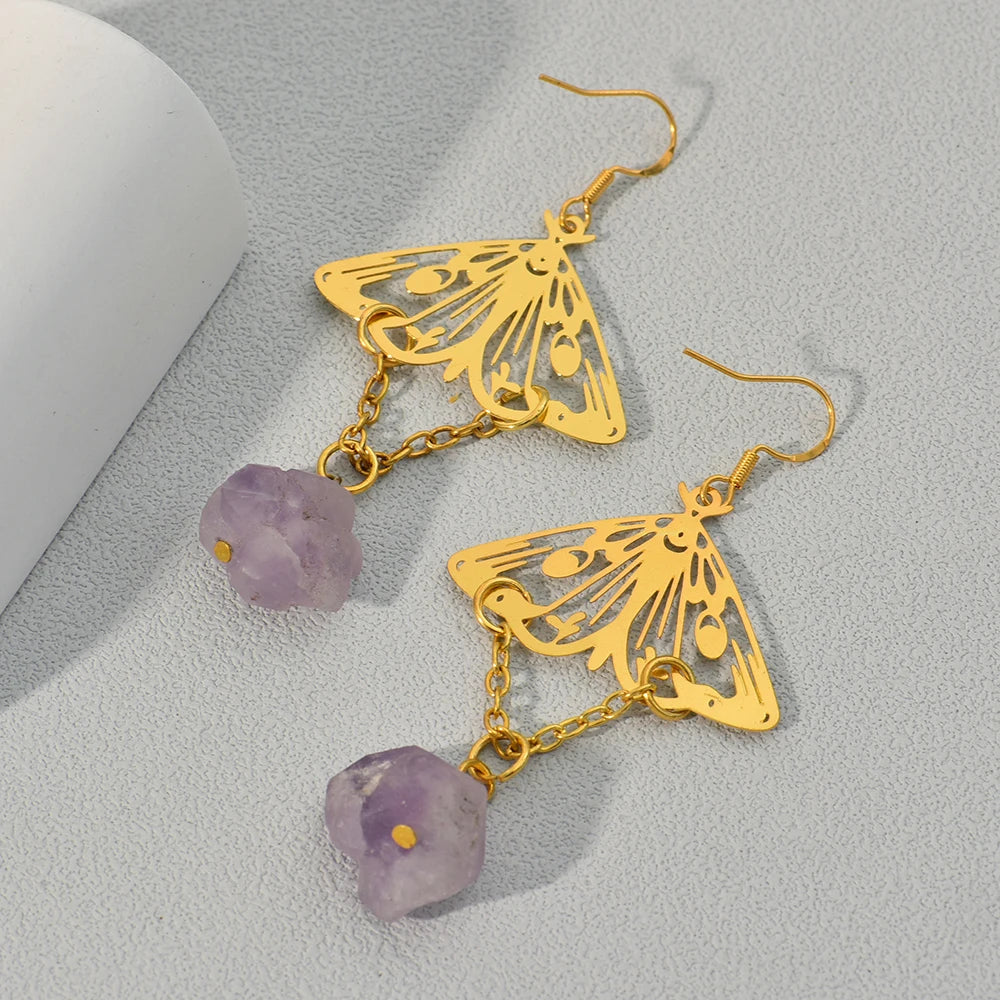 Mystic Amethyst Butterfly Earrings Butterfly Jewelry