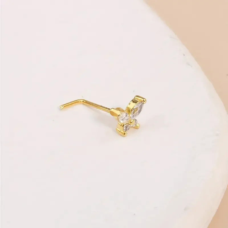 Zircon Nose Hoop