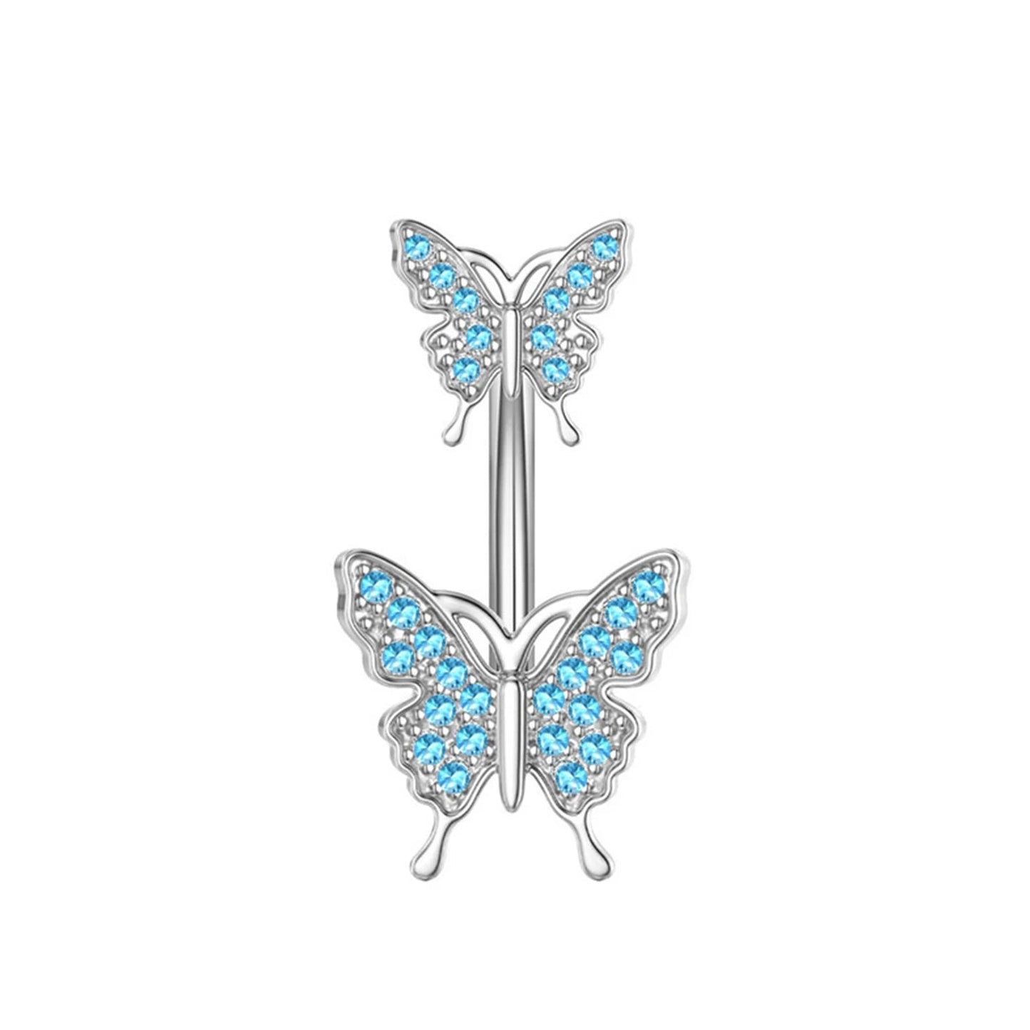 Shiny Belly Ring Butterfly Jewelry