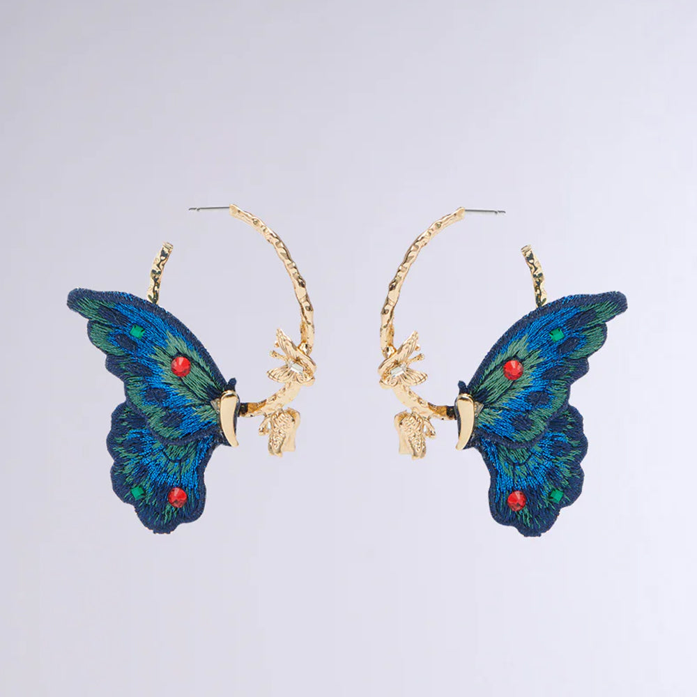 Blue Royal Butterfly Earrings Butterfly Jewelry