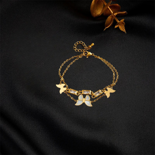 Ivory Glow Butterfly Bracelet