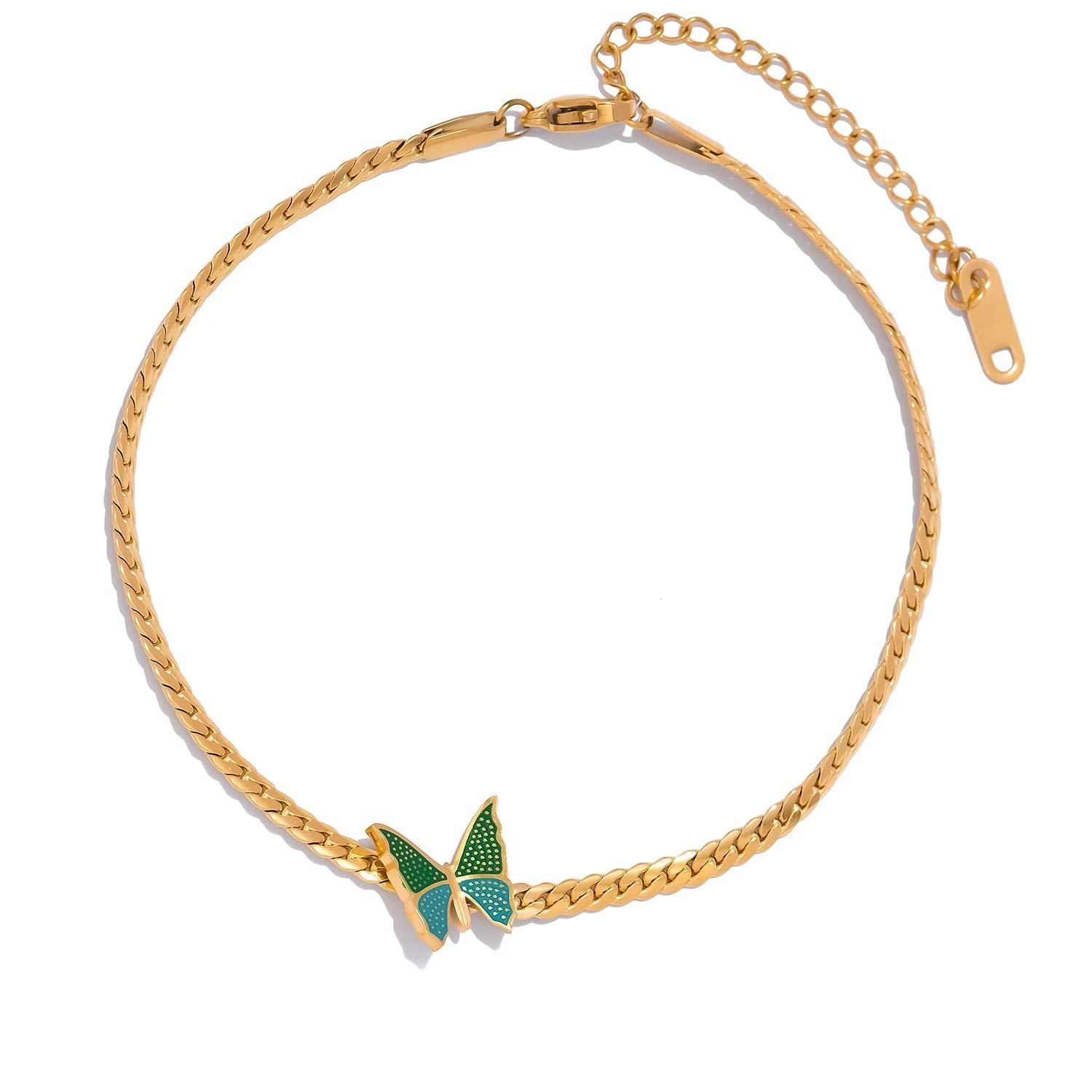 Green Butterfly Chain Butterfly Jewelry