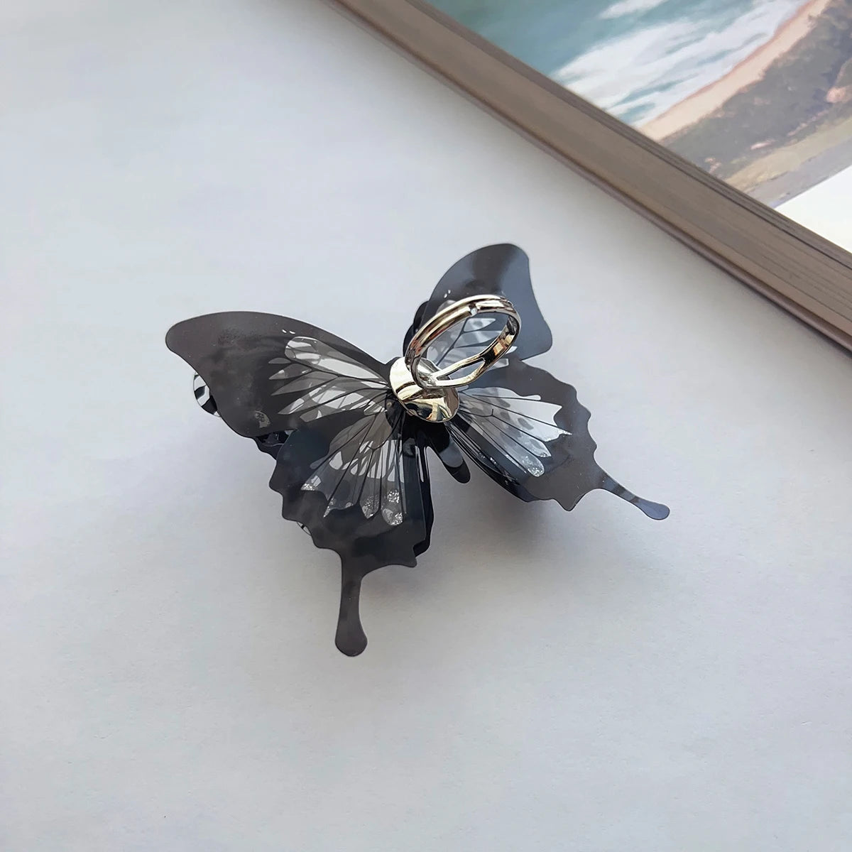 Black Butterfly Ring Butterfly Jewelry
