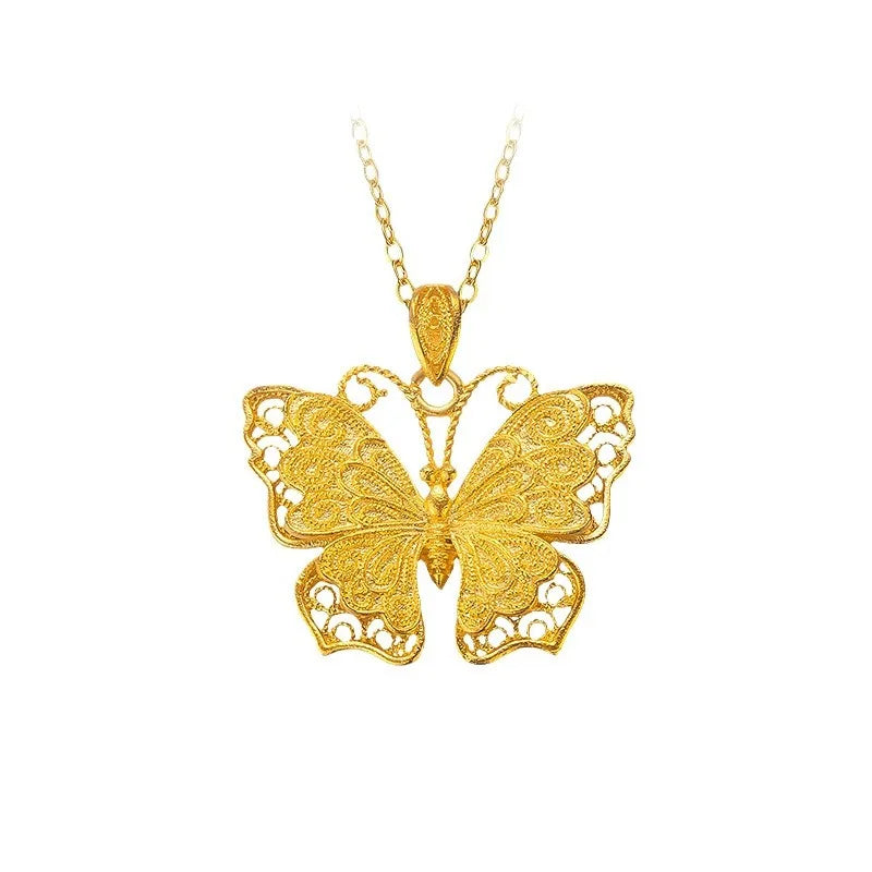 Gold Butterfly Pendant
