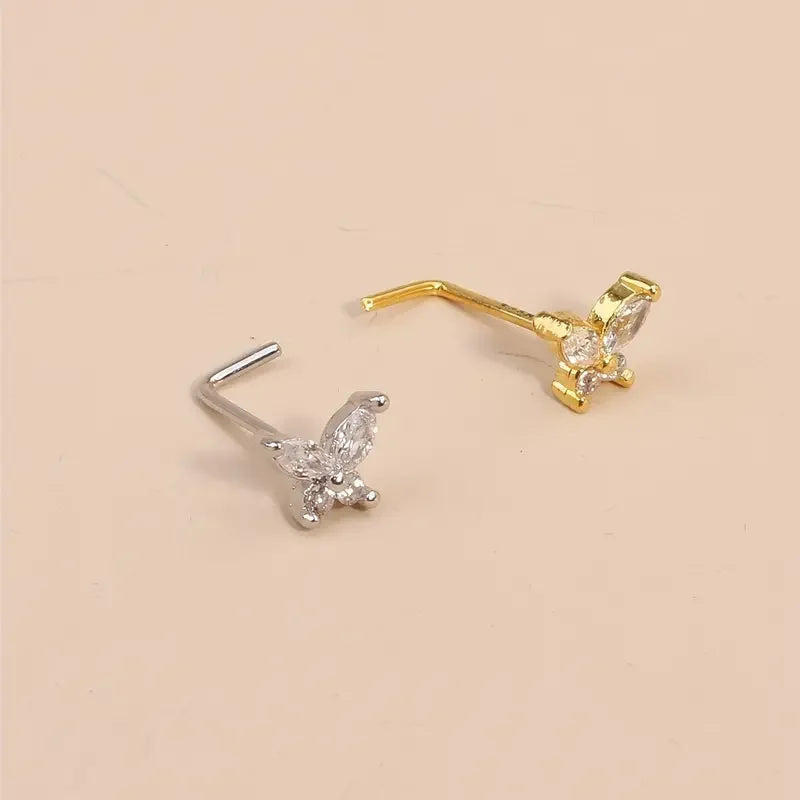 Zircon Nose Hoop