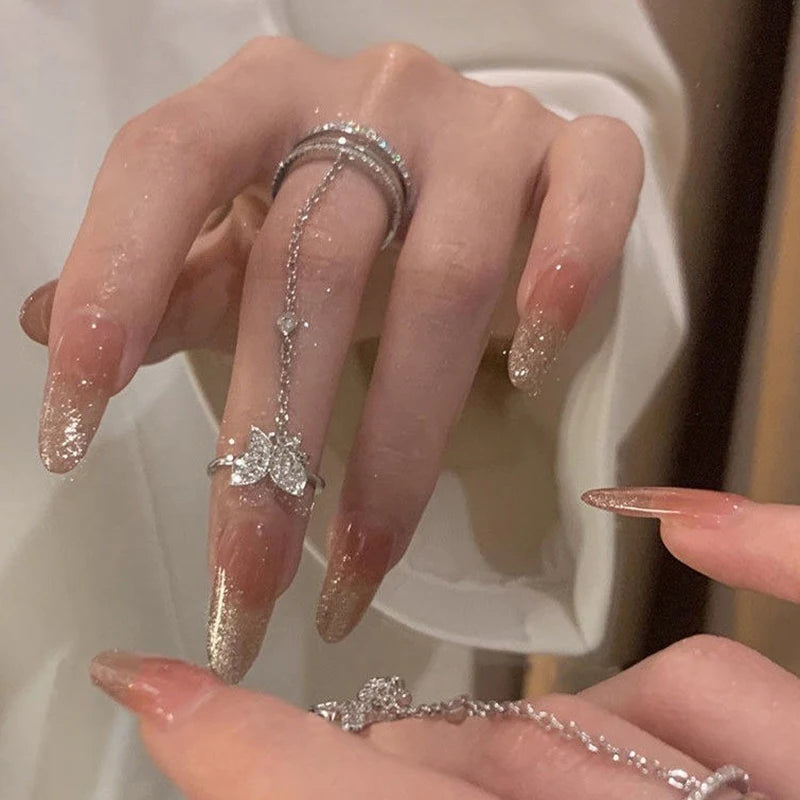 Butterfly Chain Ring Butterfly Jewelry