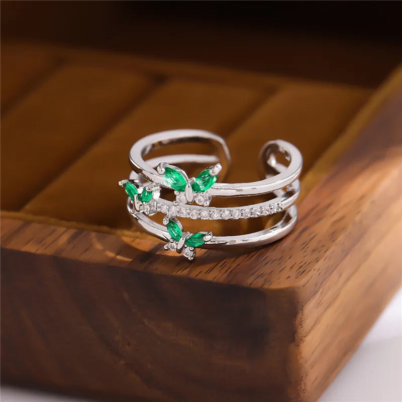 Emerald Butterfly Ring Butterfly Jewelry