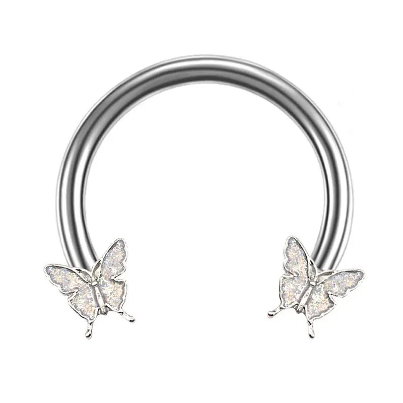 Circular Hoop Ring Butterfly Jewelry
