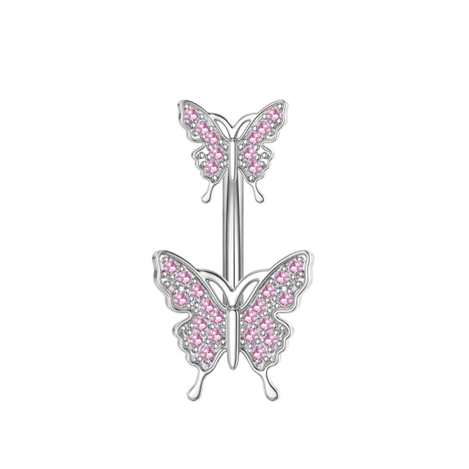 Shiny Belly Ring Butterfly Jewelry