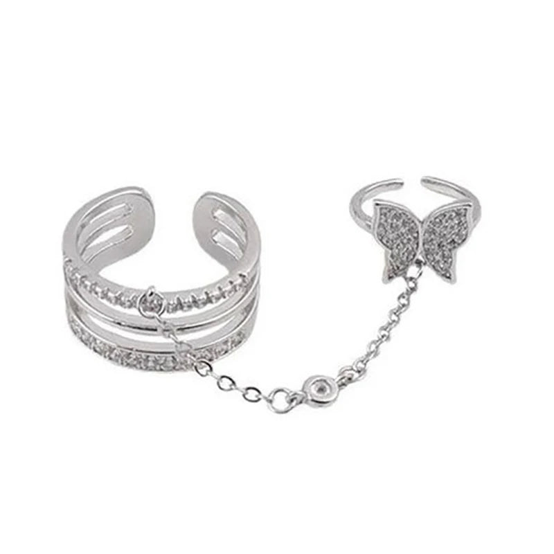 Butterfly Chain Ring Butterfly Jewelry
