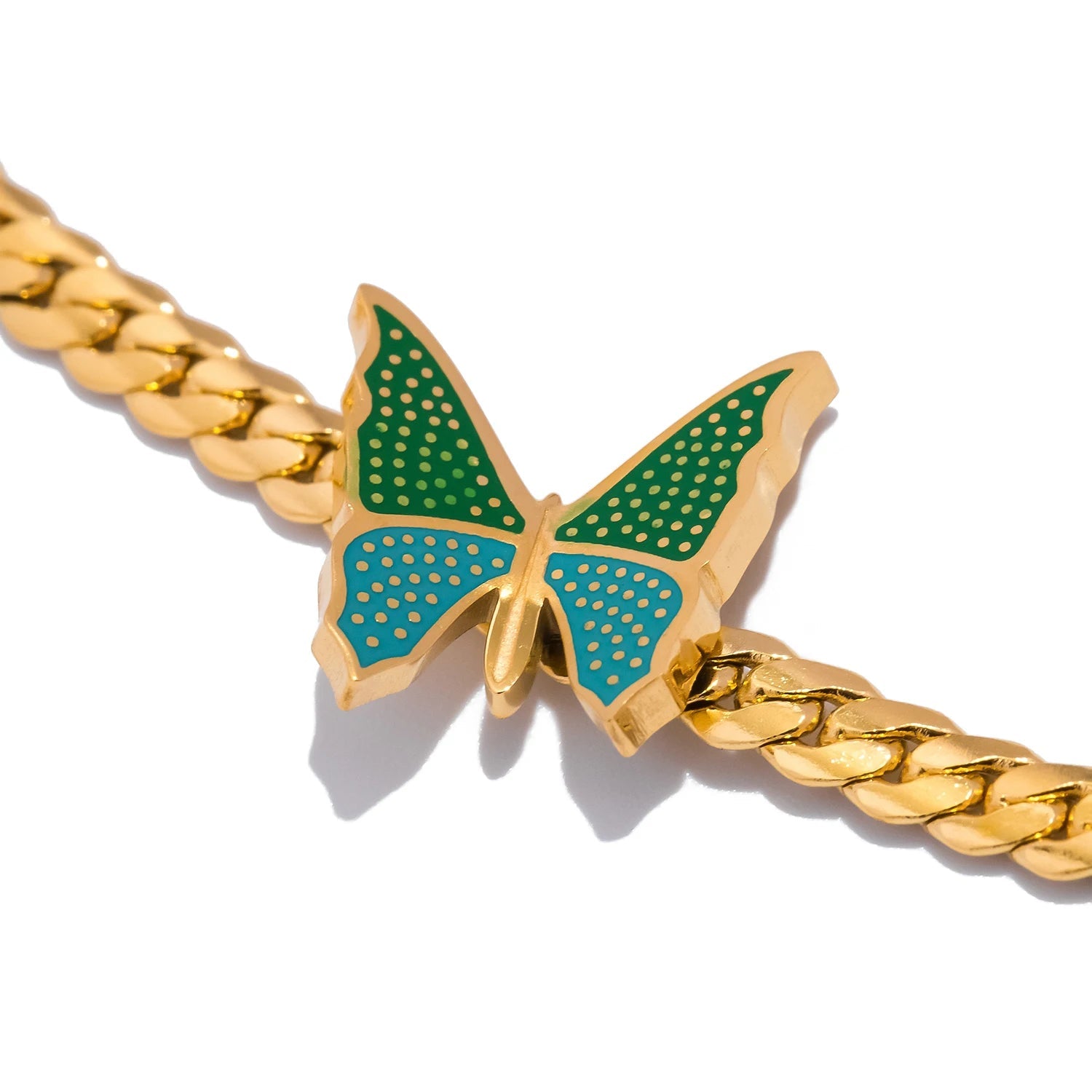 Green Butterfly Chain Butterfly Jewelry