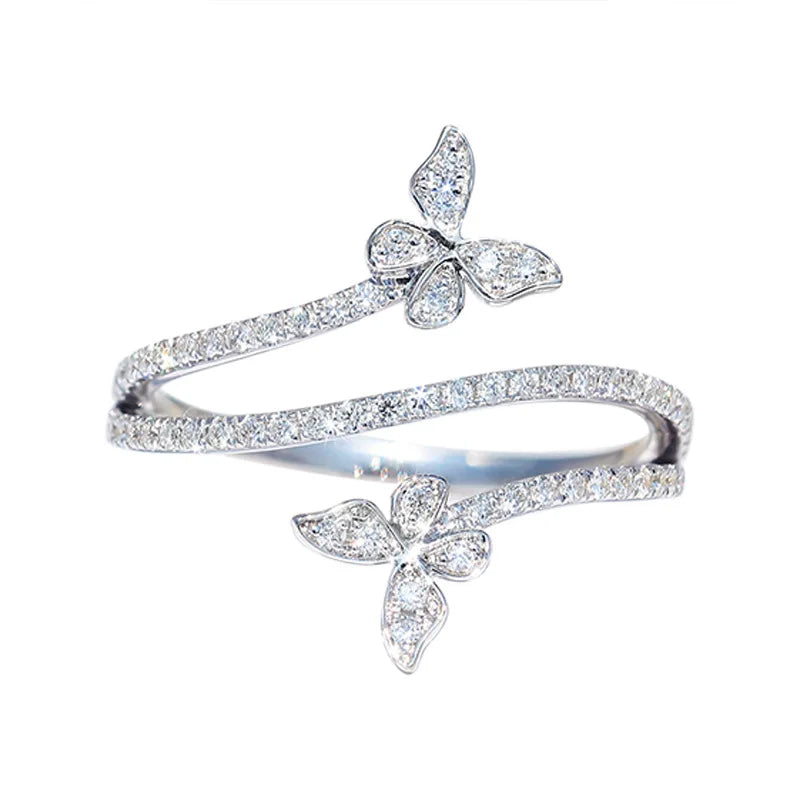 Double Butterfly Ring Butterfly Jewelry