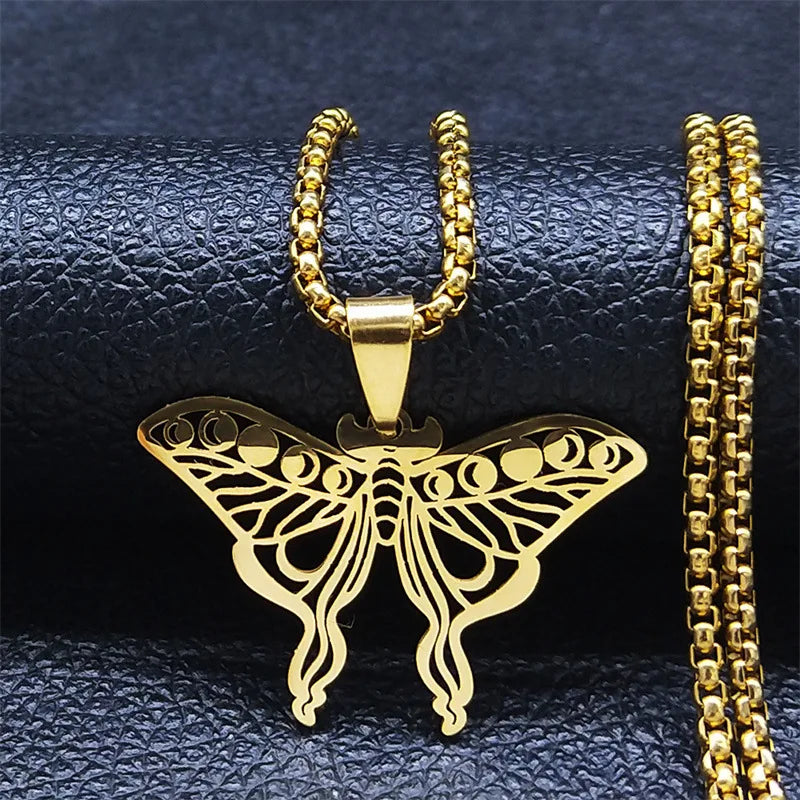 Luna Moth Pendant Butterfly Jewelry