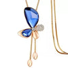 Crystal Tassel Pendant Butterfly Jewelry