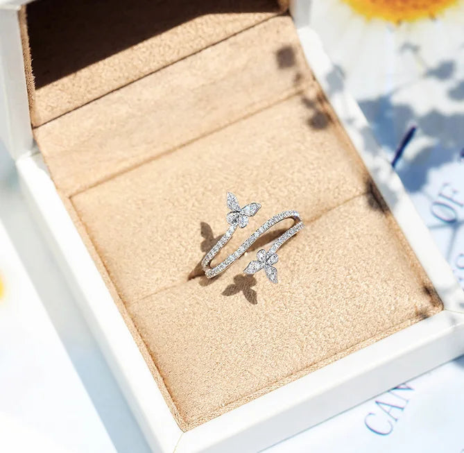 Double Butterfly Ring Butterfly Jewelry
