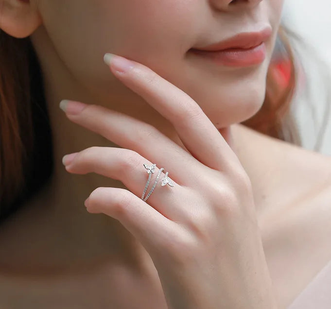 Double Butterfly Ring Butterfly Jewelry