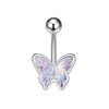 Shiny Belly Ring Butterfly Jewelry