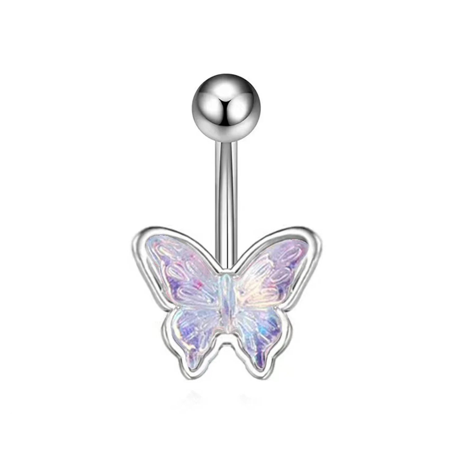 Shiny Belly Ring Butterfly Jewelry