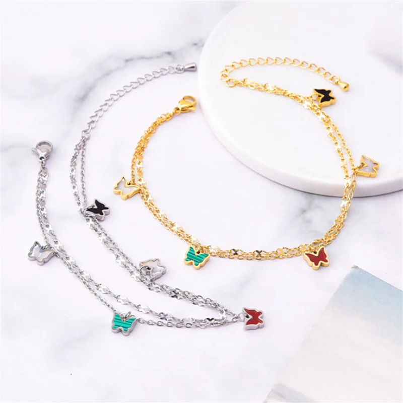 Shell Charm Layered Butterfly Jewelry