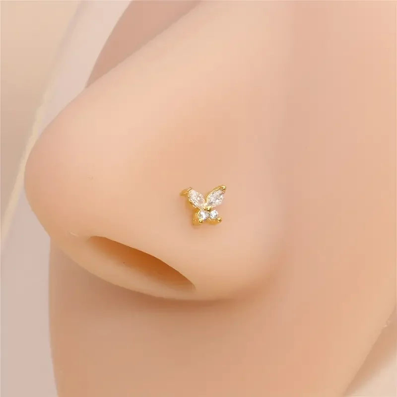 Zircon Nose Hoop