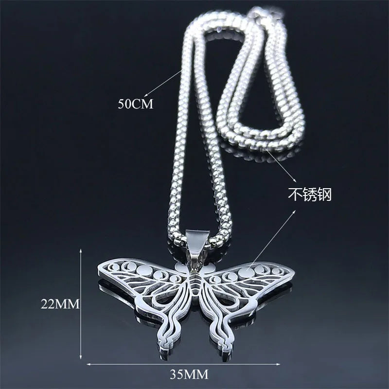 Luna Moth Pendant Butterfly Jewelry